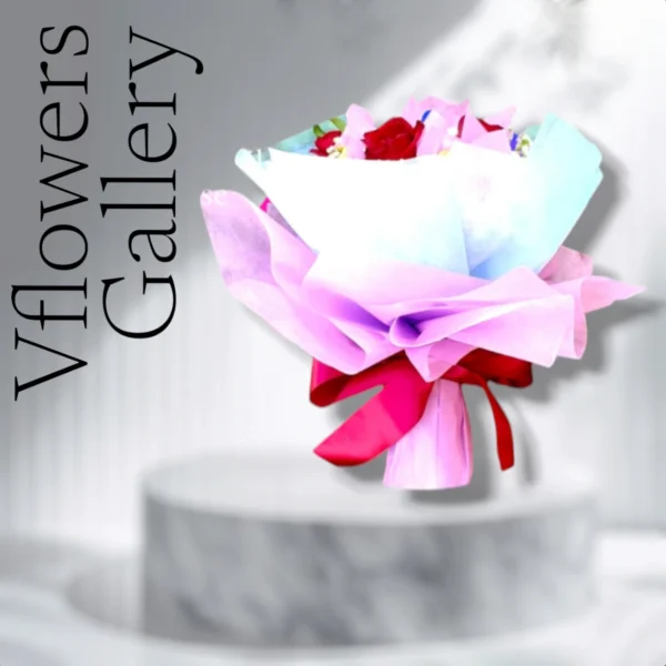 Rose 3s 3 pcs Ferrero Rocher with 3s roses & baby’s breath – VFlowers Gallery