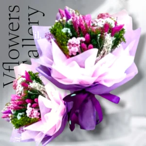 Preserved pink bouquet