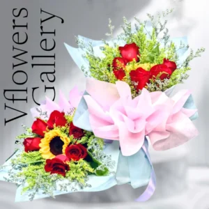 Sunflowers, roses, phoenix gold & caspia