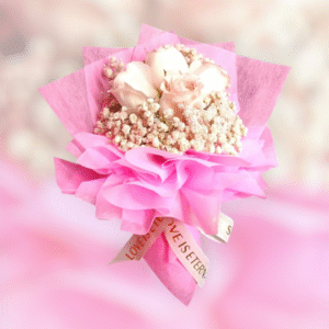Roses with baby's breath